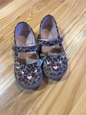 Harper Canyon Leopard Print Cat Mary Jane Shoes - Brown